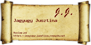 Jagyugy Jusztina névjegykártya